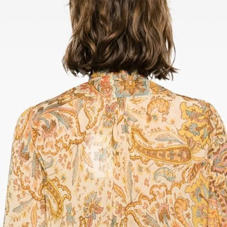 Zimmermann Sensory Paisley print Billow sleeve Blouse-5