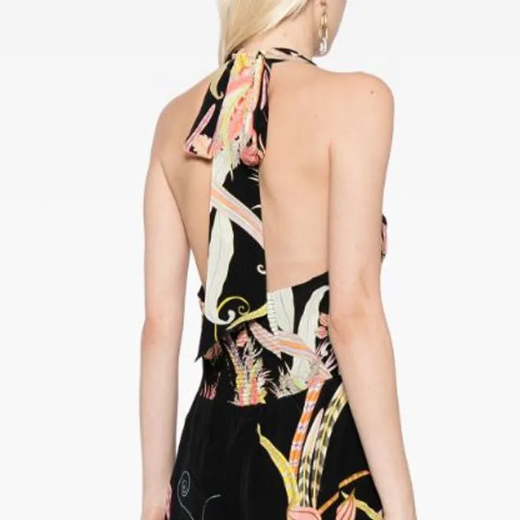 Camilla Floral print Halterneck Jumpsuit-5