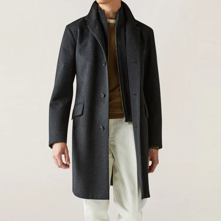 Loro Piana Coat Men's Black Gray-4