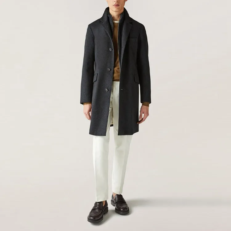 Loro Piana Coat Men's Black Gray-2