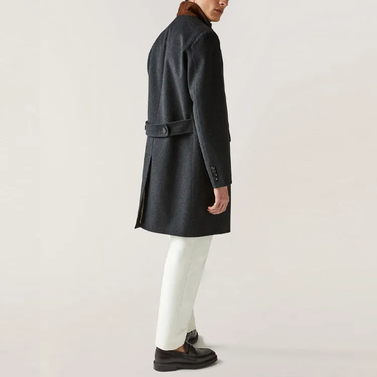 Loro Piana Coat Men's Black Gray-3