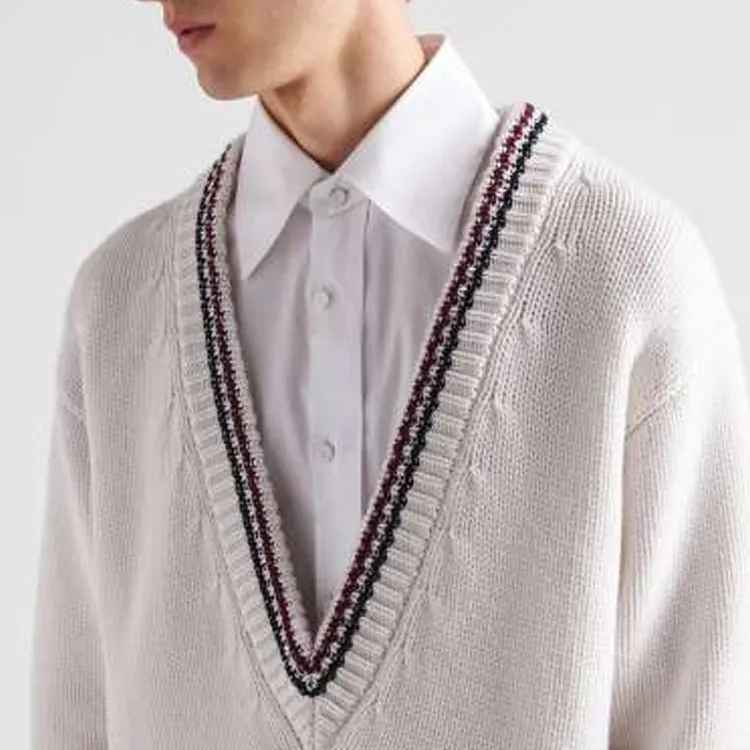 PRADA Sweaters Men White-3