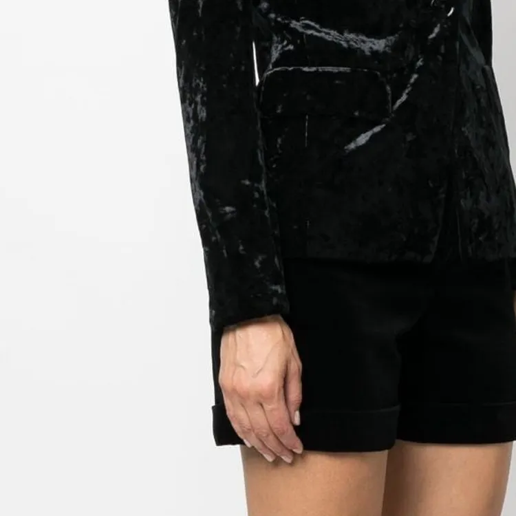 Patrizia Pepe Crushed velvet Single breasted Blazer-4