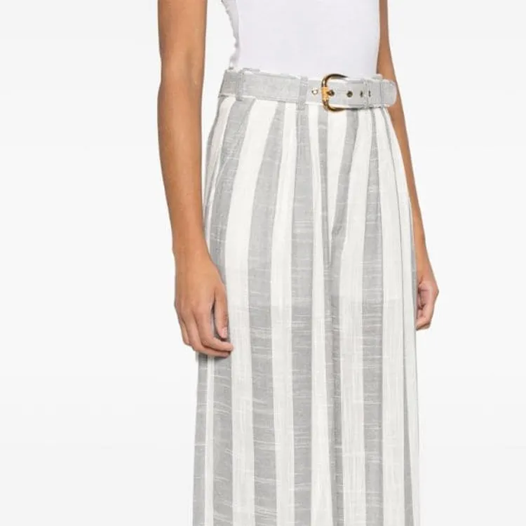 Zimmermann Matchmaker Striped Wide-leg Trousers-5