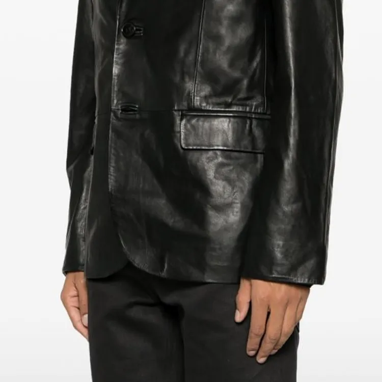 Zadig & Voltaire Valfried Single-breasted Leather Blazer-5