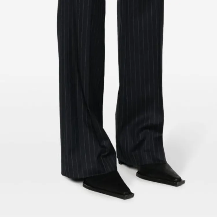 NILI LOTAN Corette Pinstripe-pattern Bootcut Trousers-4
