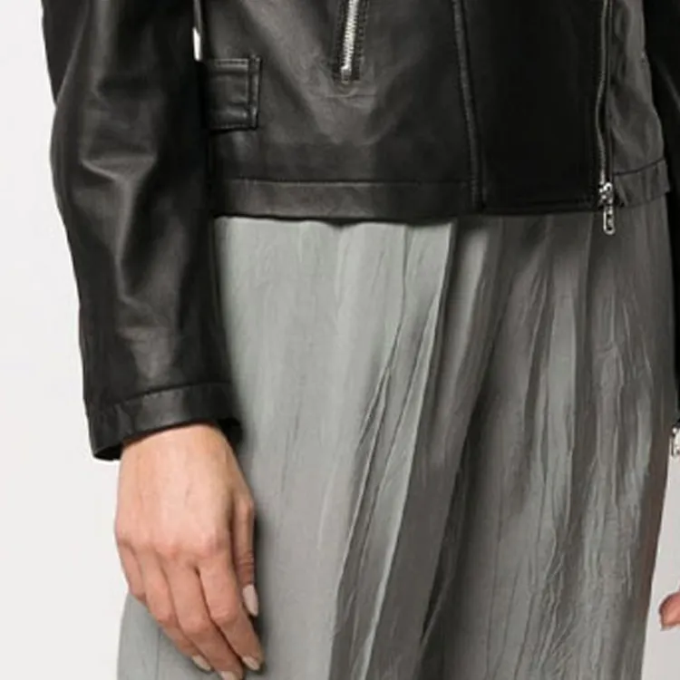 EMPORIO ARMANI Long Sleeved Zipped Biker Jacket-3