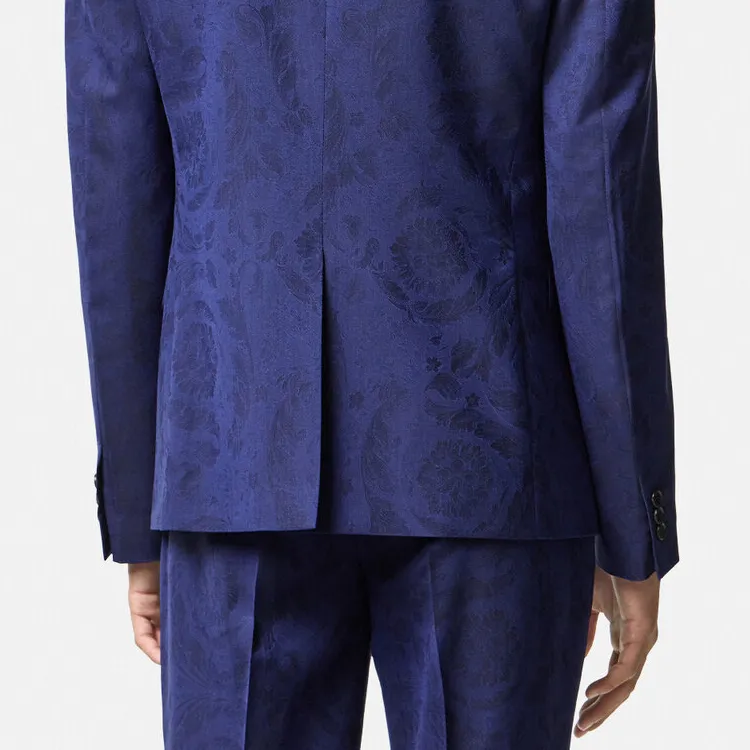 VERSACE Barocco Pattern Single Breasted Tailored Blazer-4