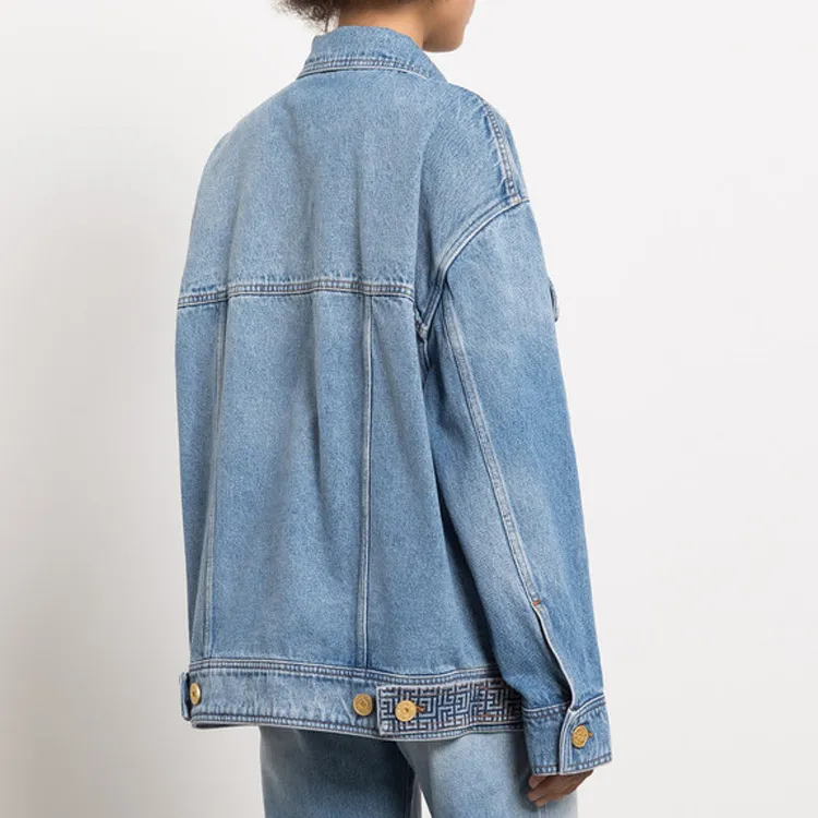 BALMAIN FW23 Denim Jacket Women's Blue-2