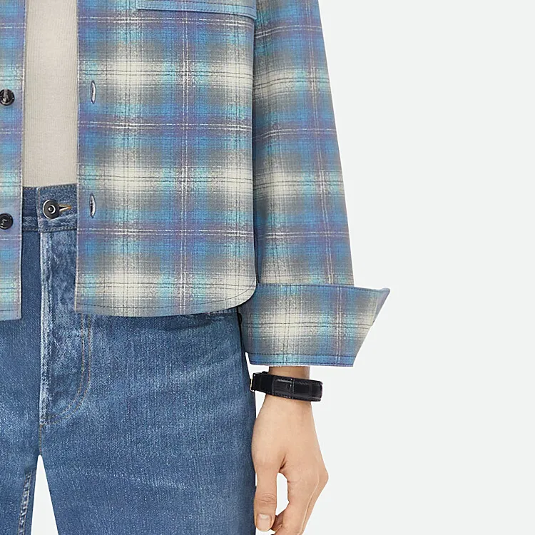 Bottega Veneta Flannel Printed Long Sleeved Shirt-5