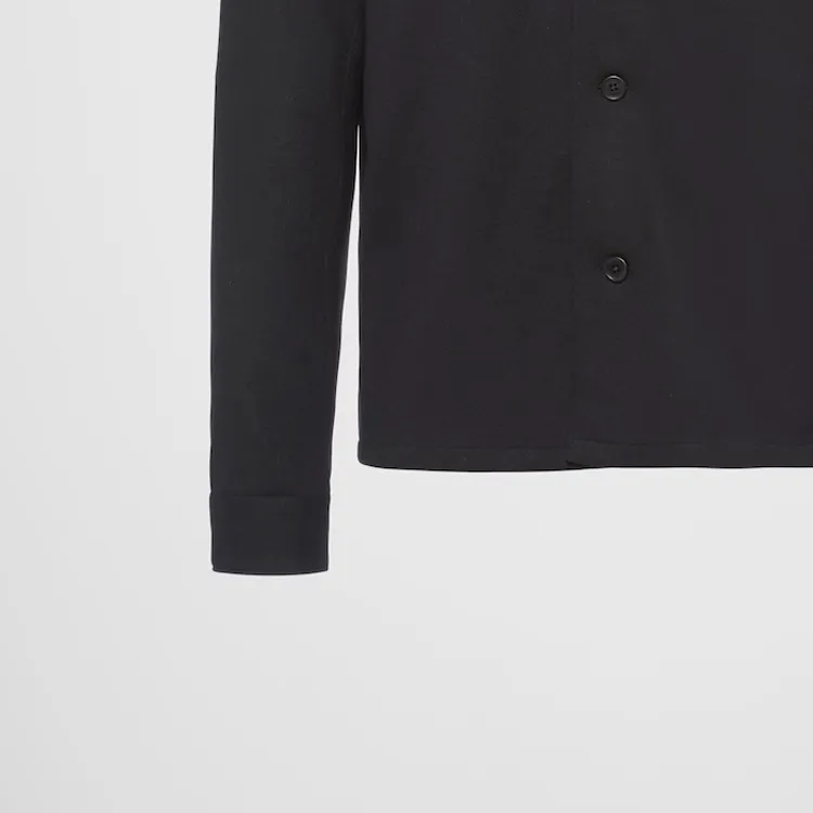 PRADA Triangle logo Wool blend Shirt-3