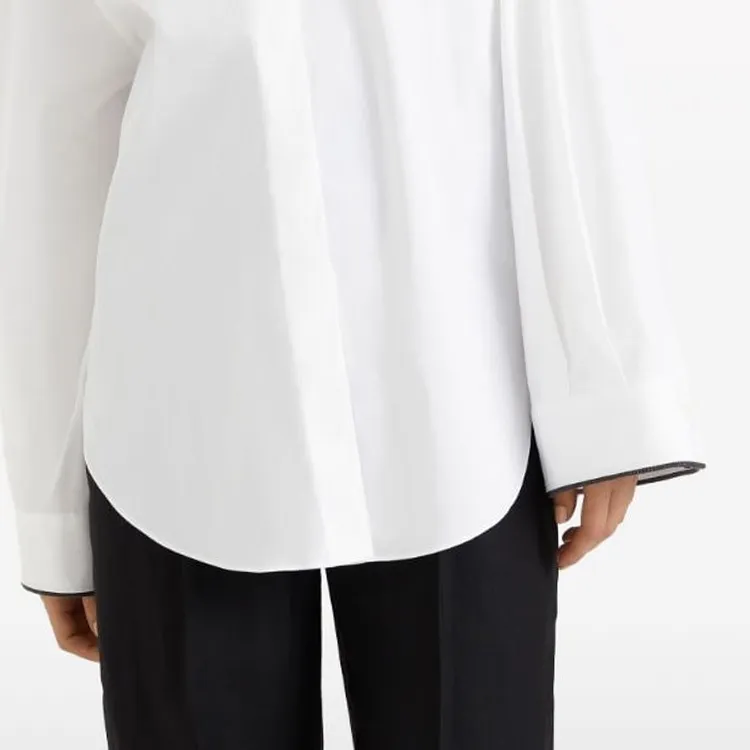 Brunello Cucinelli Spread Collared Buttoned Shirt-5