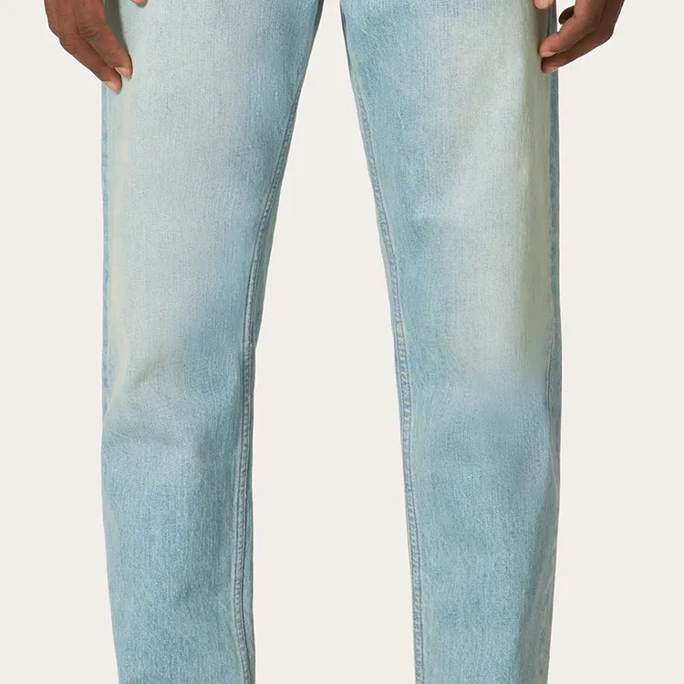 Valentino Logo Patch Mid Rise Jeans-4