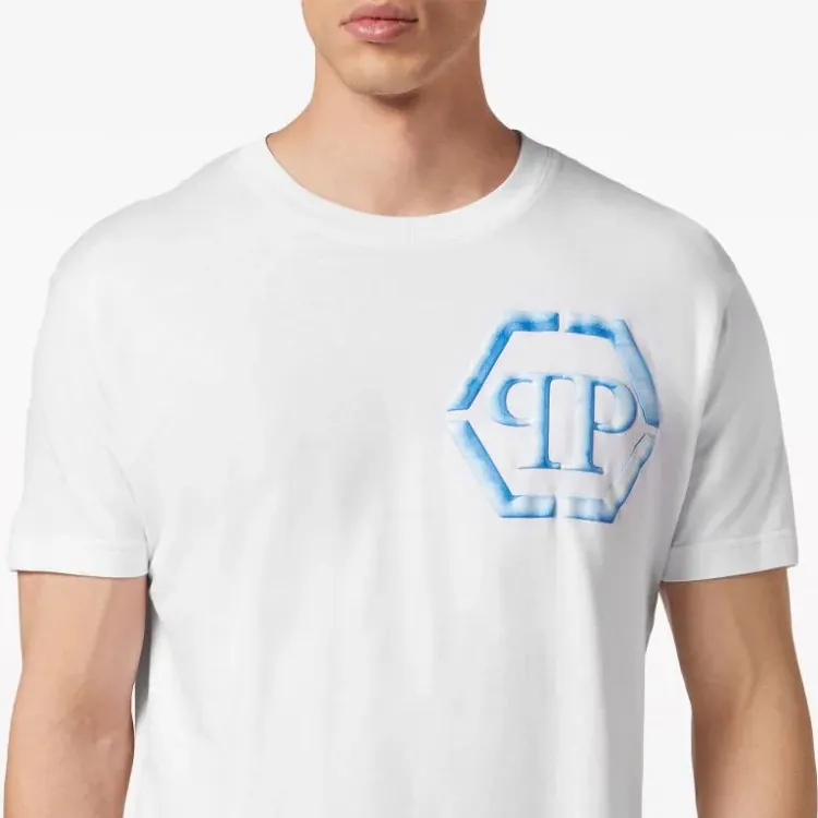 PHILIPP PLEIN Ss Hexagon print Cotton T shirt-5