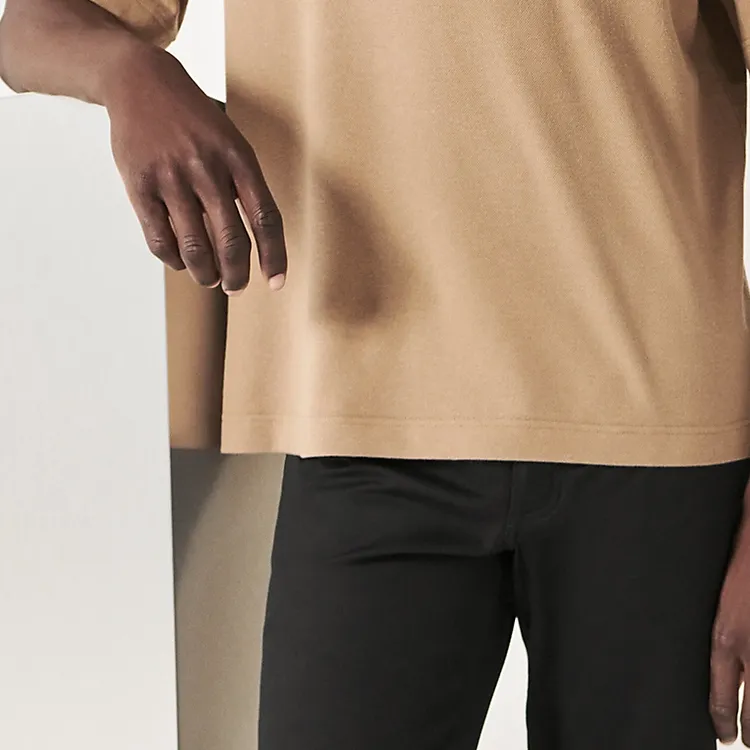 HERMES T Shirts Men Camel-2
