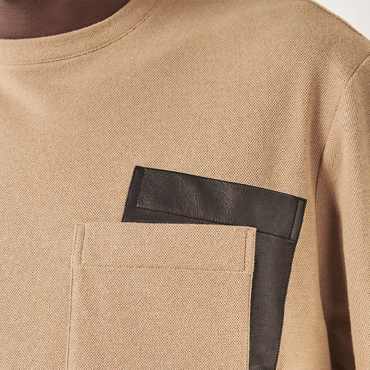 HERMES T Shirts Men Camel-4
