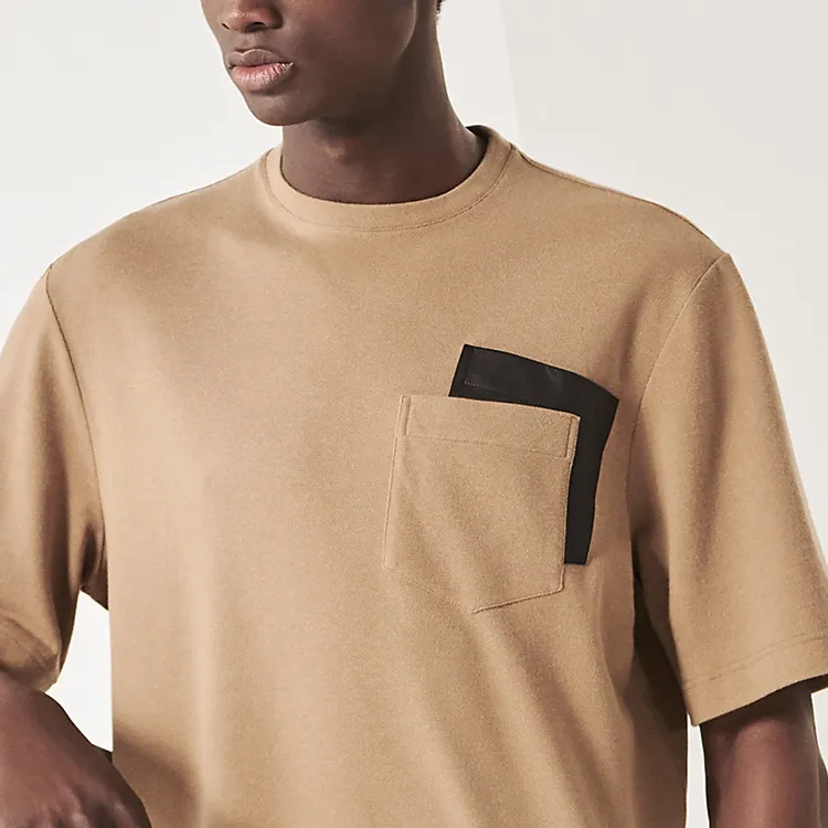 HERMES T Shirts Men Camel-5