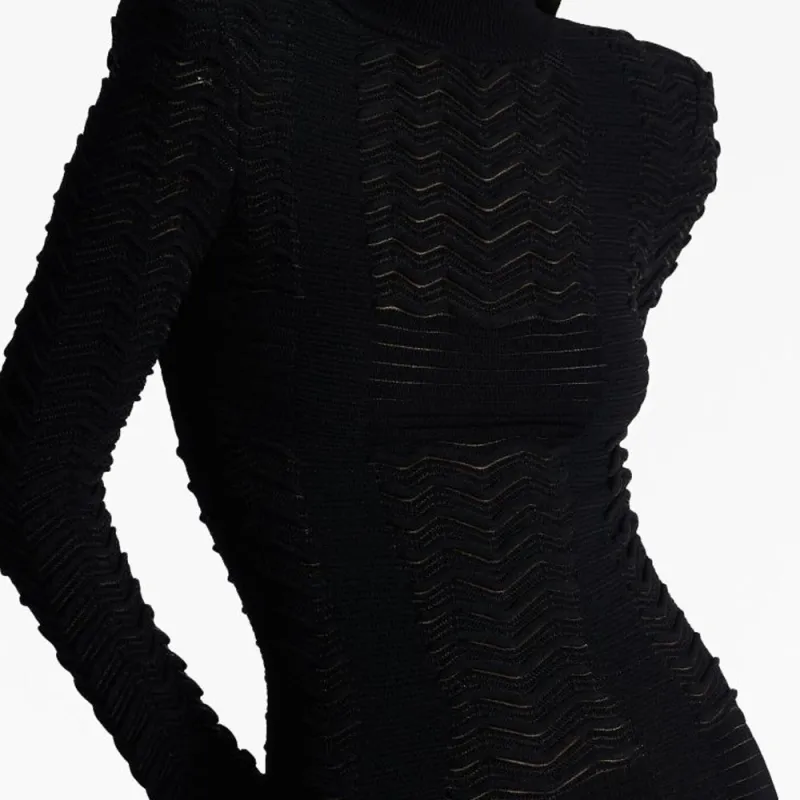 BALMAIN Knit High Neck Dress-5