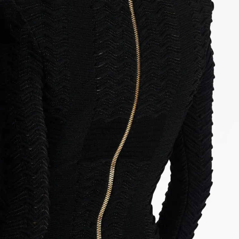 BALMAIN Knit High Neck Dress-6