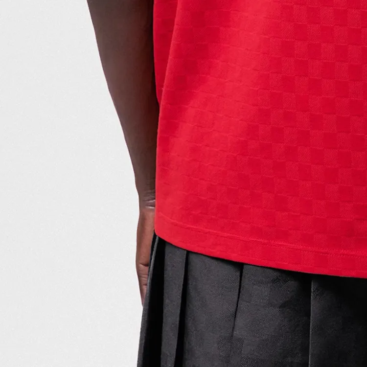 LOUIS VUITTON Cotton Pique T Shirt With Embroidered Lv Patch-7