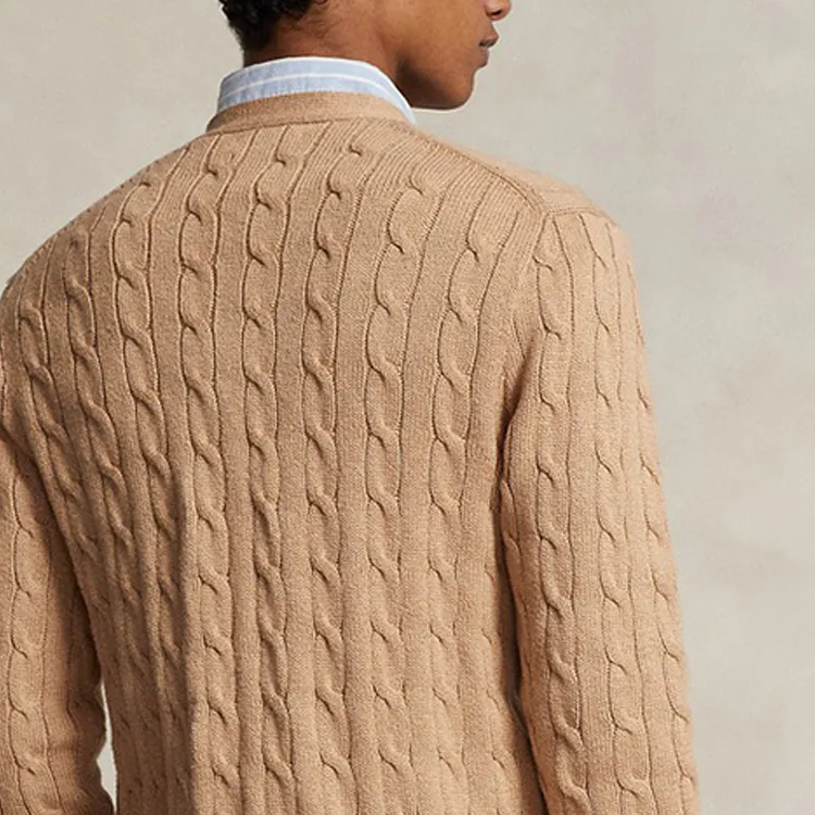 Polo Ralph Lauren Pony Embroidered Cable Knitted Cardigan-5