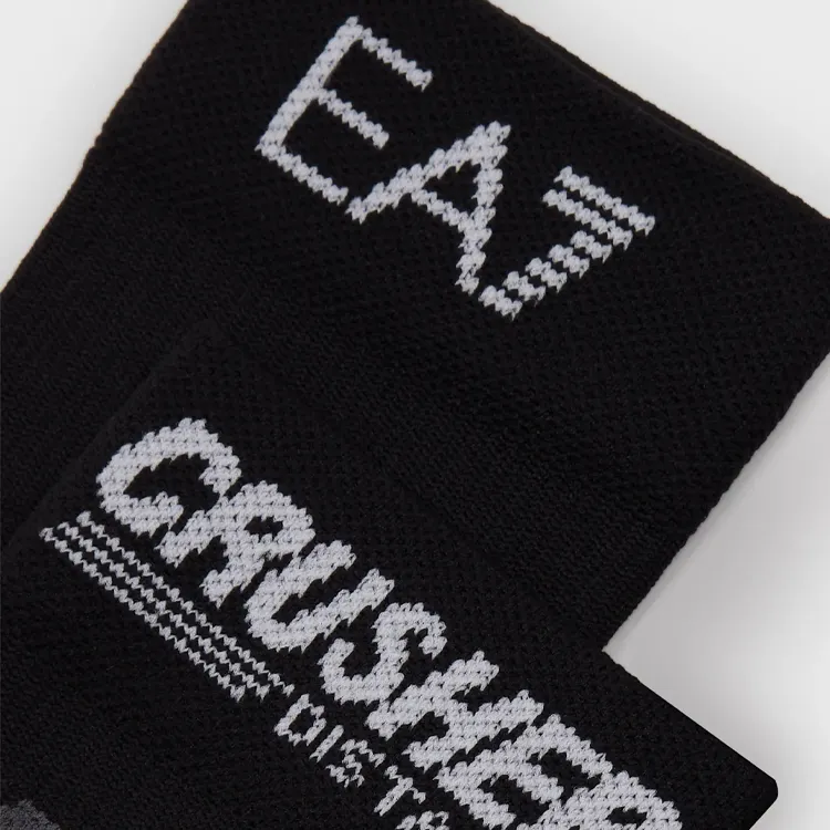 EMPORIO ARMANI EA7 SS24 Mid Calf Socks Unisex 2 Pack Multicolor-4