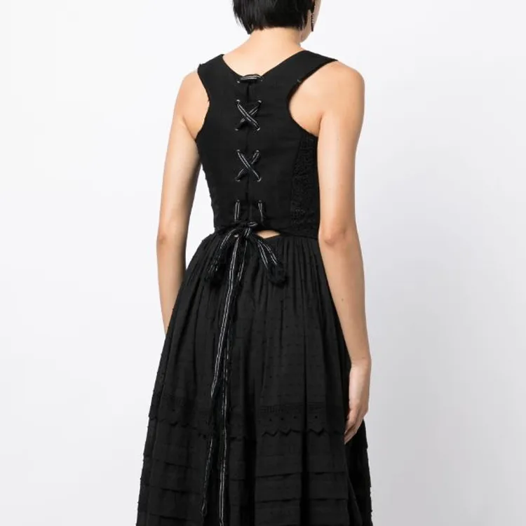 NATASHA ZINKO Corset-style Panelled Midi Dress-5