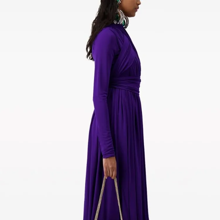 GIAMBATTISTA VALLI Gathered Draped Jersey Gown-2