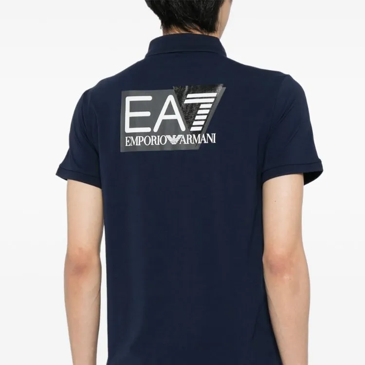 EMPORIO ARMANI EA7 SS24 Polo Shirt Men's Navy-5