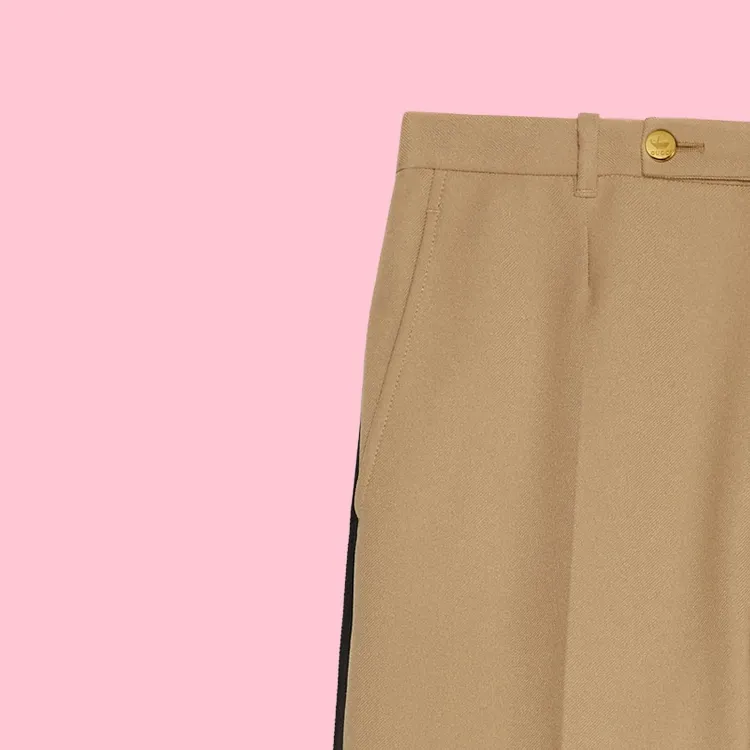 Adidas X GUCCI Casual Pants Women's Beige-4