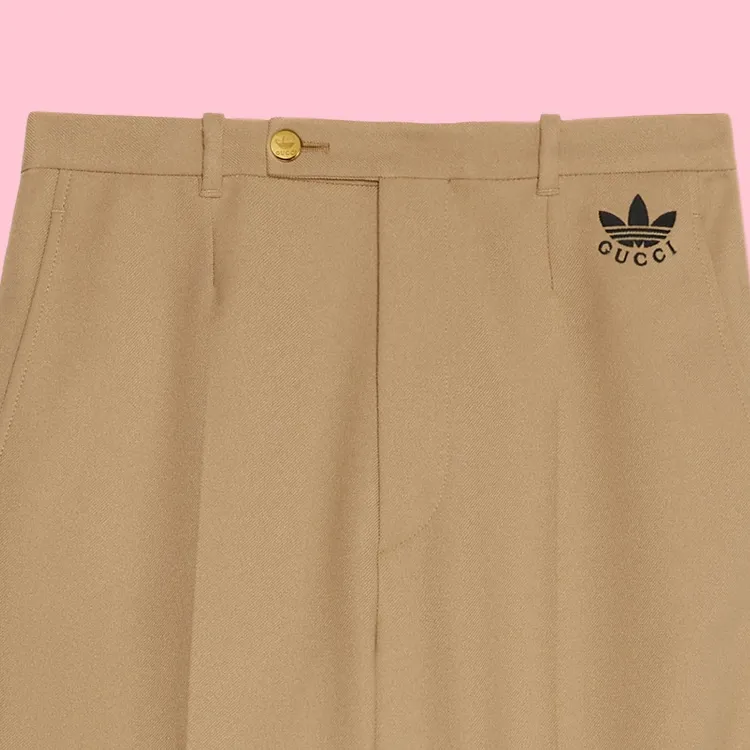 Adidas X GUCCI Casual Pants Women's Beige-5
