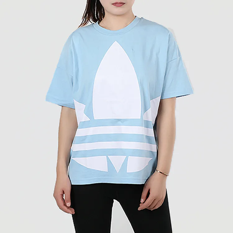 Adidas Originals Drop Shoulder Sleeve T Shirt Women's Blue-4