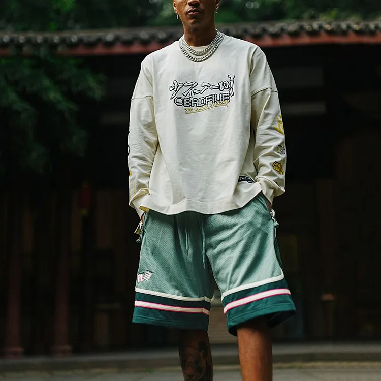 LiNing Sports Basketball Collection Basketball Shorts Men's Green-4