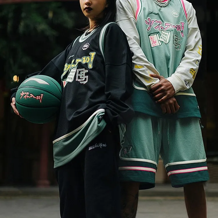 LiNing Sports Basketball Collection Basketball Shorts Men's Green-7