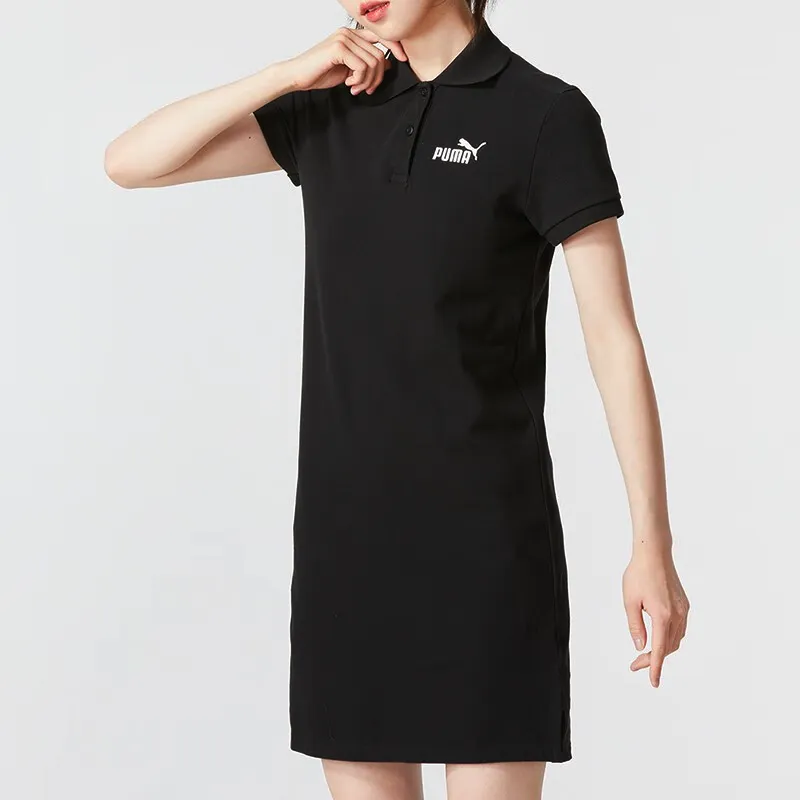 PUMA Short Sleeved Dress Women's Black-4