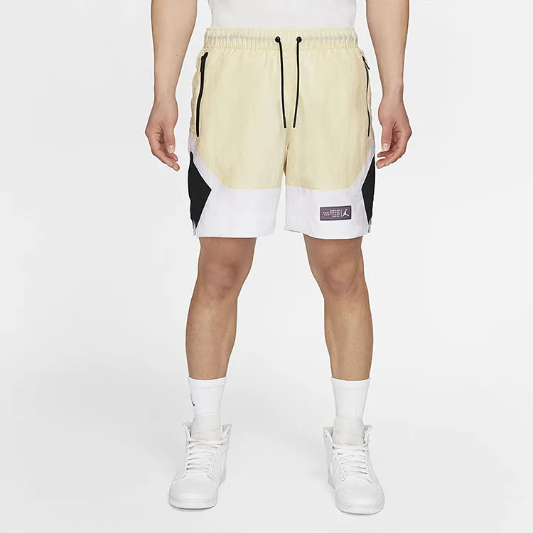 Jordan Sports Shorts Men Beach Light Yellow-4