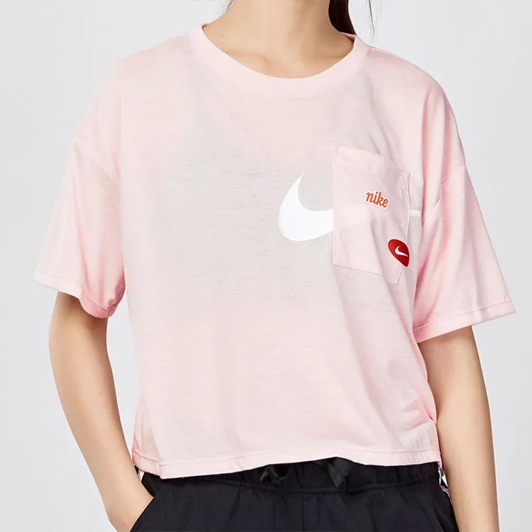 Nike Crop Tops Women's Pink-4