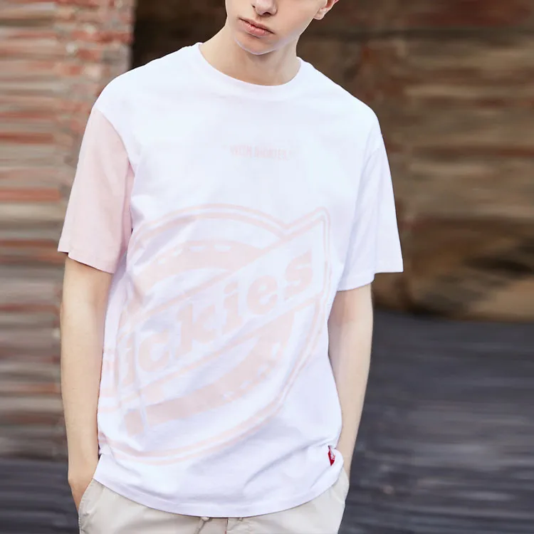 Dickies T Shirt Unisex White Pink-4
