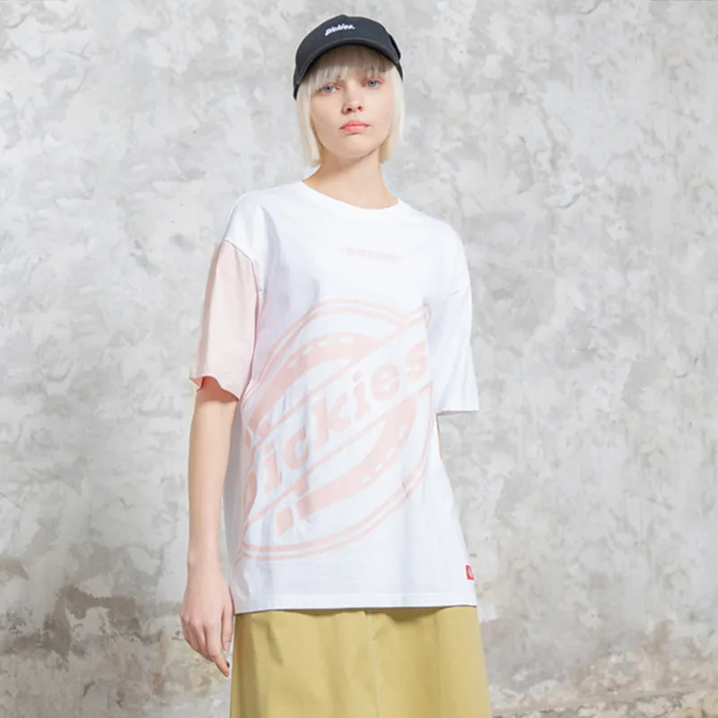 Dickies T Shirt Unisex White Pink-2