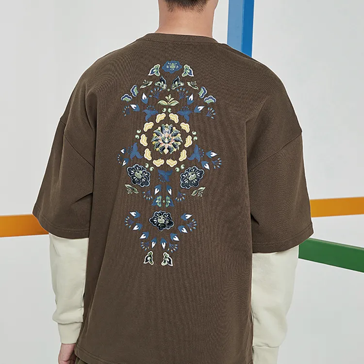 LiNing Sweatshirts Men Sparrow Umber Print-3