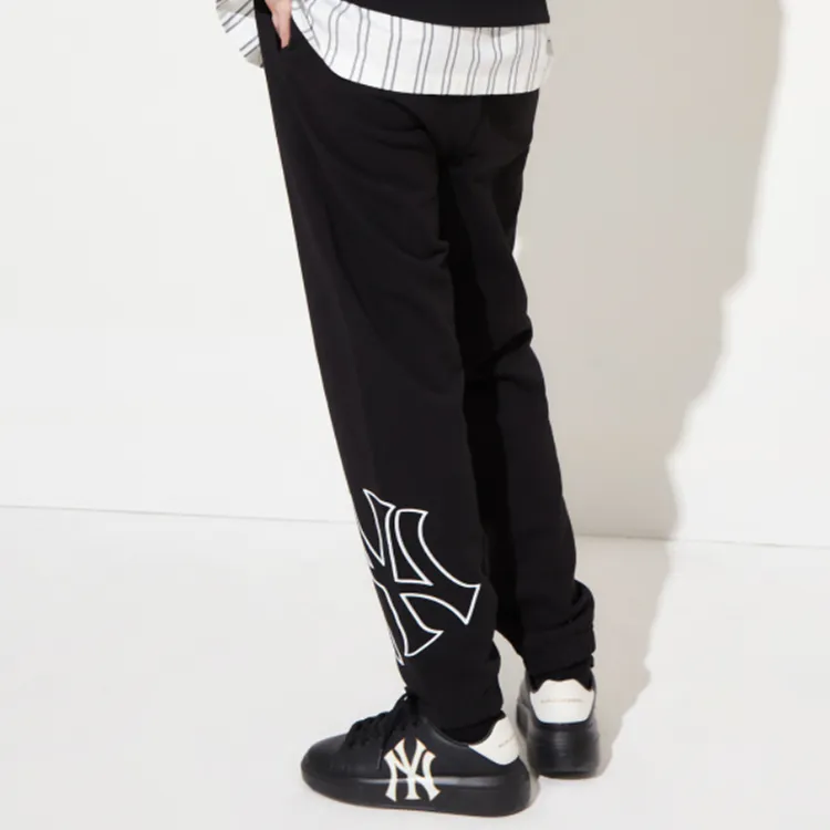 MLB New York Yankees Knitted Sweatpants Unisex Black-4