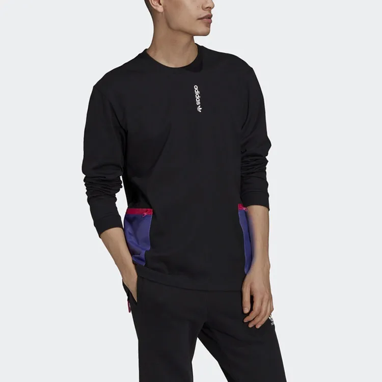 Adidas Originals Set in Sleeve T Shirt Men's Black-3