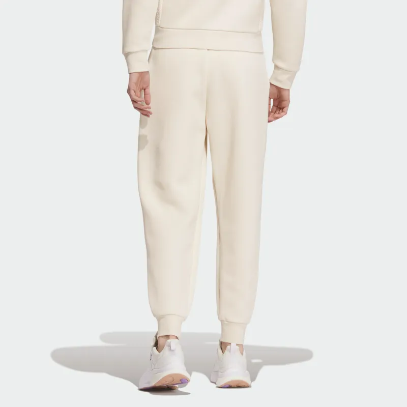 Adidas Lounge 7/8 Pants Knitted Sports Pants Women's Wonder White-4