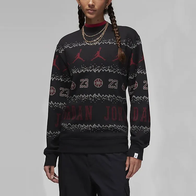Jordan Essentials Holiday Sweatshirt Men's Black-3