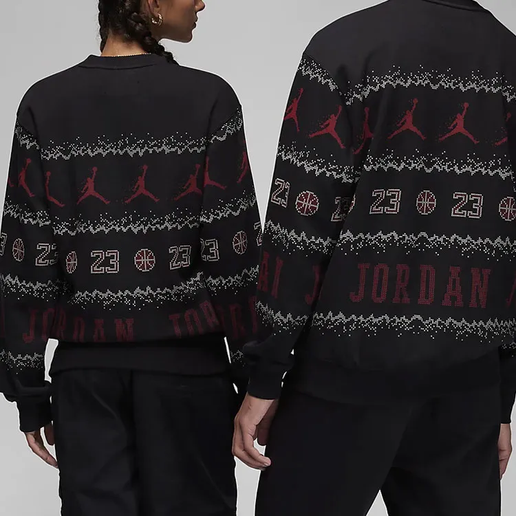 Jordan Essentials Holiday Sweatshirt Men's Black-5