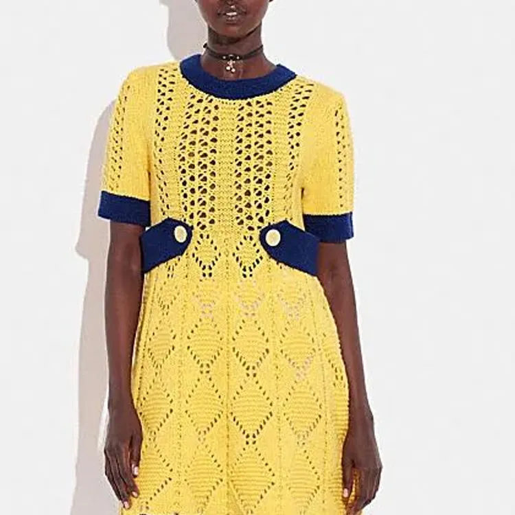 COACH Short Sleeved Dresses Women's Yellow-1