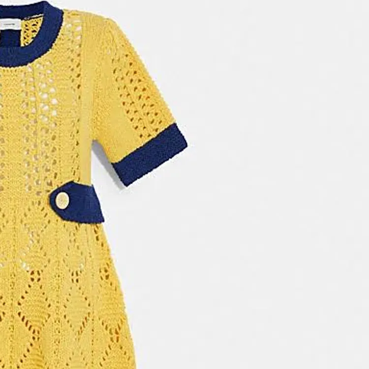 COACH Short Sleeved Dresses Women's Yellow-4