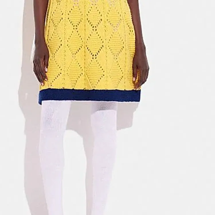 COACH Short Sleeved Dresses Women's Yellow-3