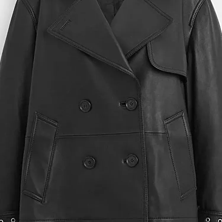 COACH Leather Jackets Women's Black-4