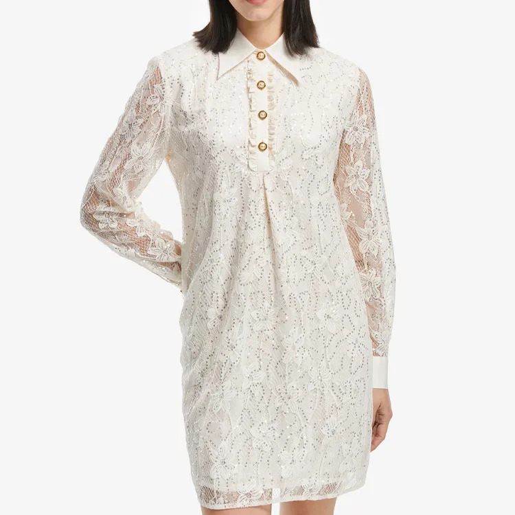 KARL LAGERFELD / Karl Lagerfeld Jeans Long-Sleeved Dresses Women's White-1